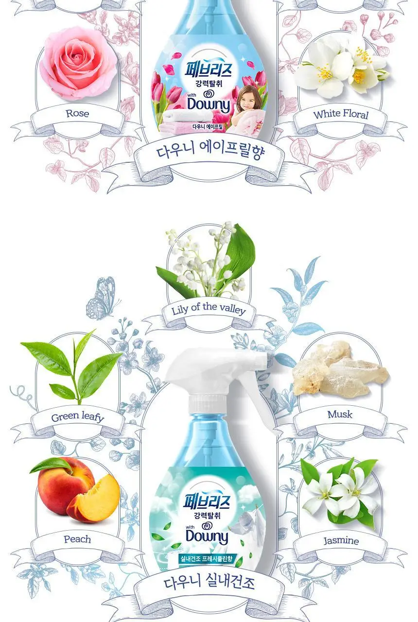 [강력 탈취] 페브리즈 섬유탈취제 다우니향 370ml 상세페이지 7